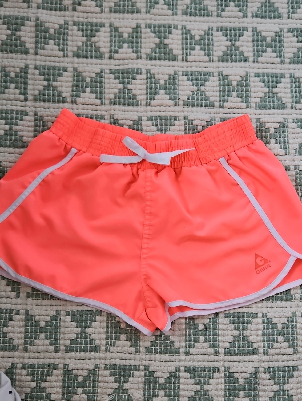 Gerry Weber Neon Coral Athletic Shorts with White Trim